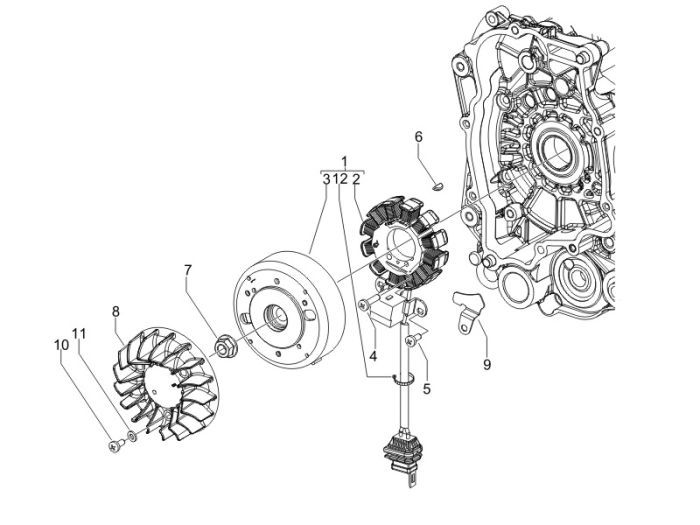 Flywheel Vespa Sprint 2-stroke