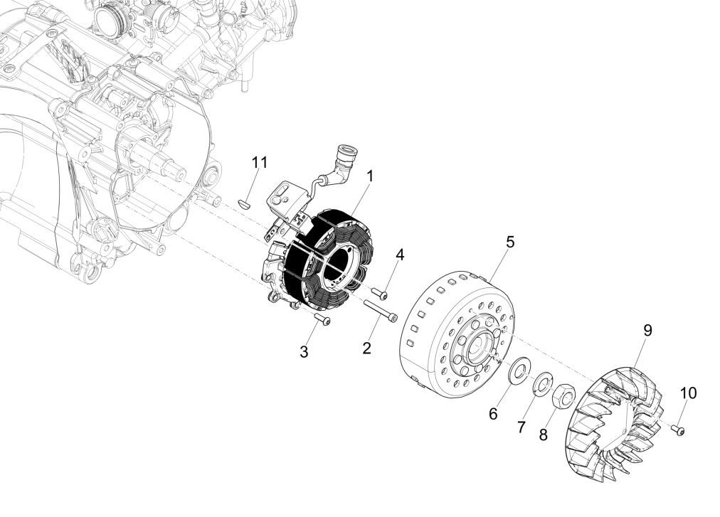 Piaggio Medley 125 ABS E5 2021-2022 (EMEA) Magnetic Flywheel