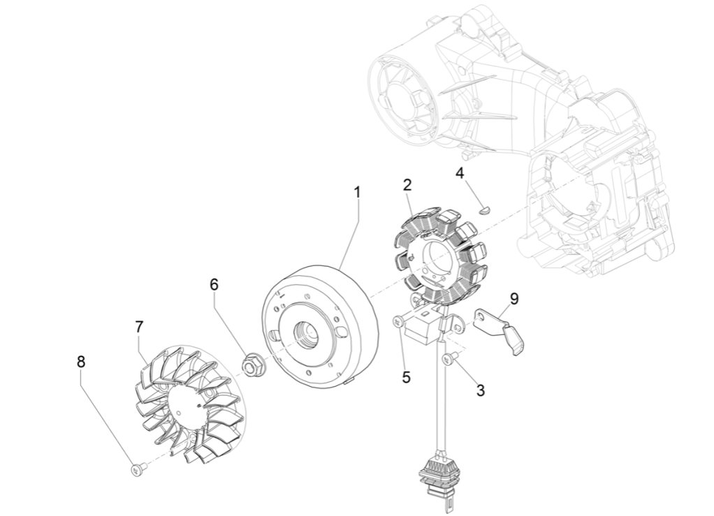 Piaggio Liberty 50 4-stroke magnetic flywheel (IGET Euro 5)