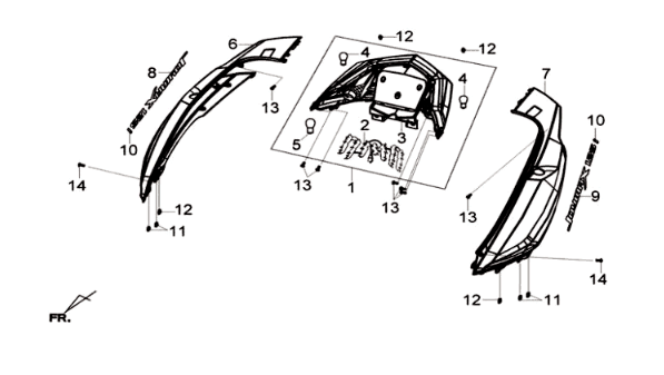 Plating Sym Joymax 125I ABS Matt Grey (GY-7450U)