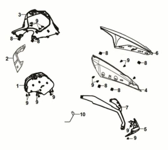 Kilometerteller - Cockpit - Windscherm Sym Jet 14 50i Euro 5
