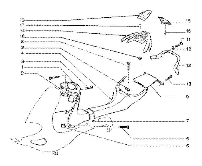 Center Console - Rear Rack Gilera Runner 180cc FXR 2-Stroke