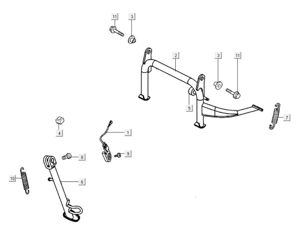 Middle Stand - Side Stand Kymco Gti 300i