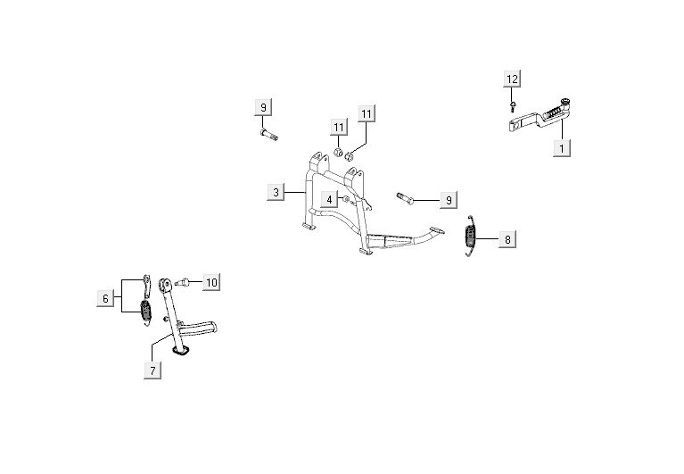 Midstand Kymco Agility 10' 4-stroke white silver