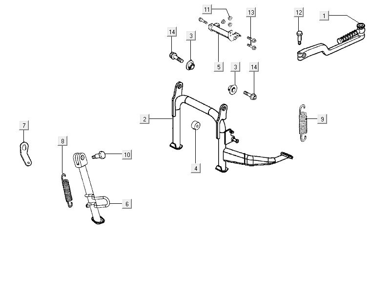 Middle Stand Kymco City 16' 4-stroke white