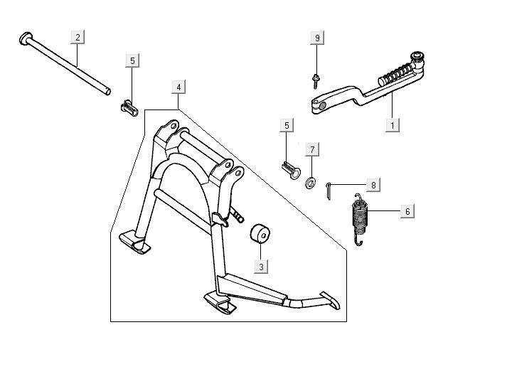 Midstand Kymco Yup 2t ac blue