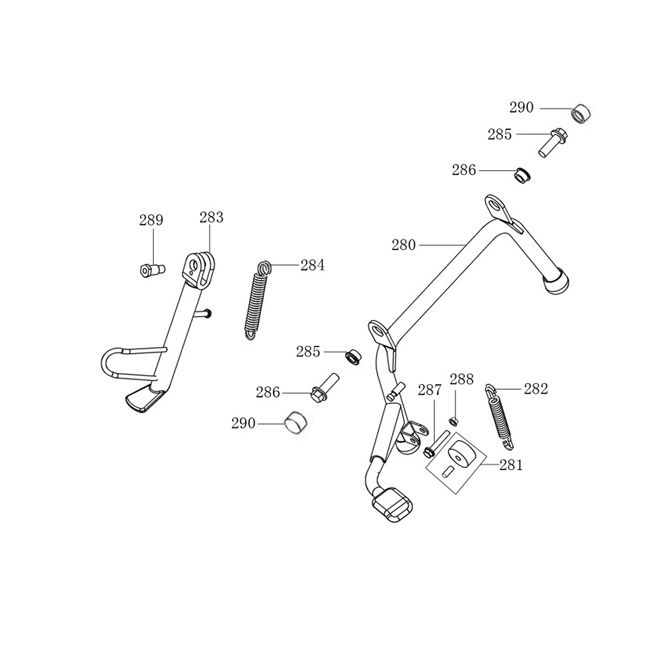 Midstand/side stand Agm Veterano