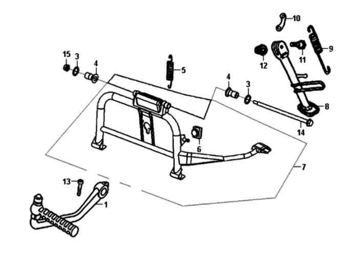 Center stand/side stand Sym Symphony ST E3