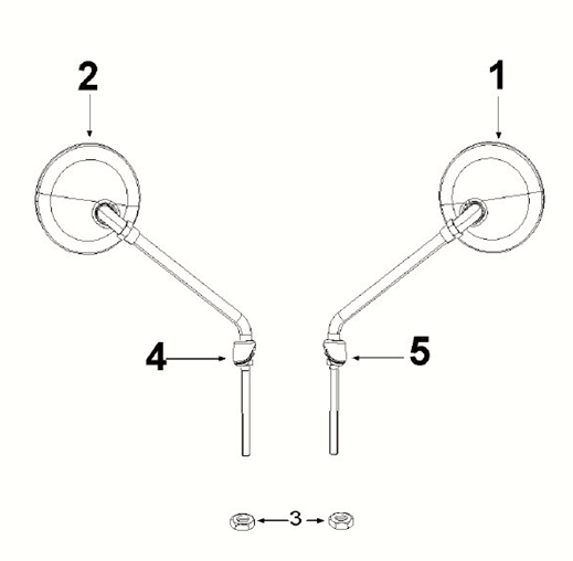Mirrors Peugeot Django 4-stroke E5