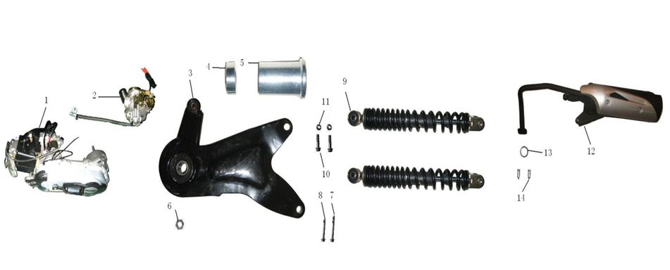 Engine parts China Jet Ten 4-stroke