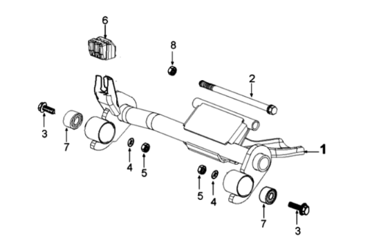 Motorophanging Peugeot Django 125 Allure E3 2014-2017