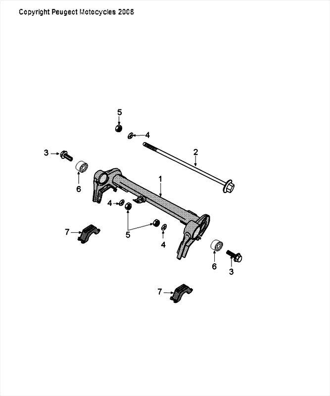 Subframe Peugeot Speedfight 4 LC black blue