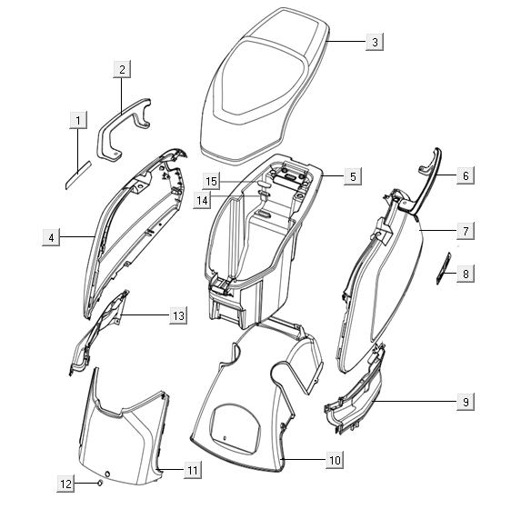 Rear hoods Niu N-pro black - red