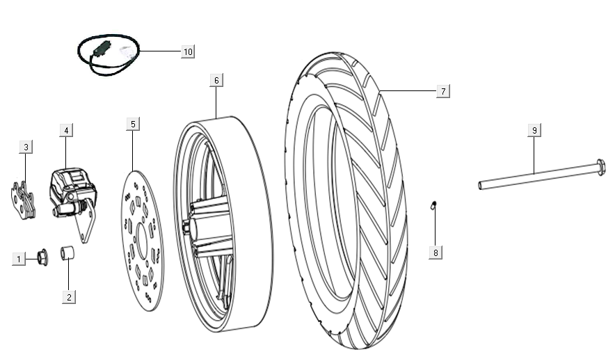 Front wheel - brake Niu N-pro
