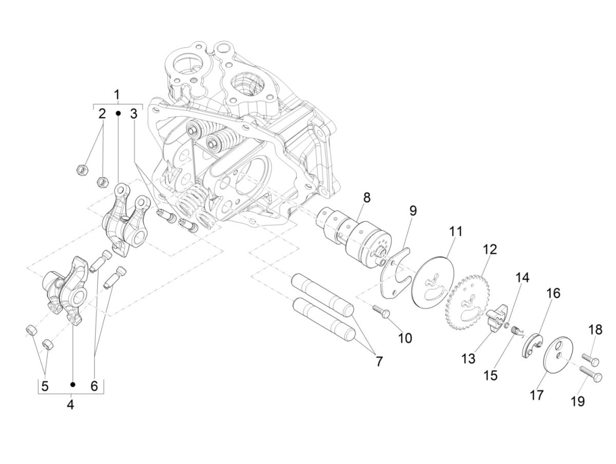 Camshaft Piaggio Beverly 300 IE ABS E4 2016 - 2020 (EMEA)