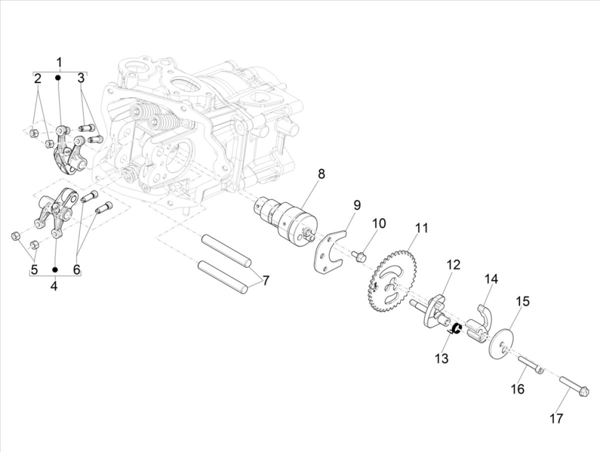 Camshaft Vespa GTS 300 HPE 4T 4V IE ABS E4 2019 (EMEA)