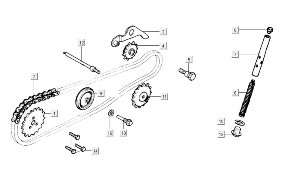 Camchain Kymco K-Pipe 125cc