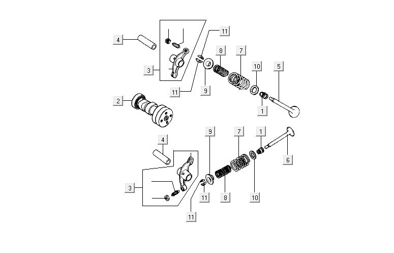 Camshaft Kymco Activ 4-stroke silver