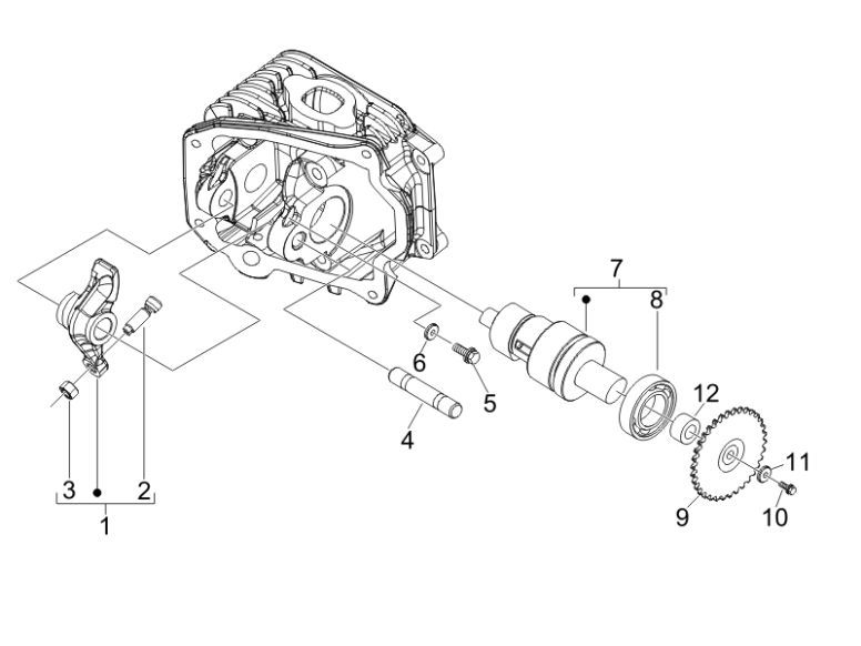 Camshaft Vespa Lx 25km 4-stroke 2-valve