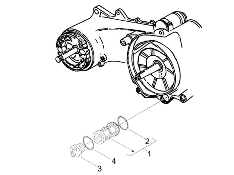 Oil filter Vespa Lx 25km 4-stroke 2-valve