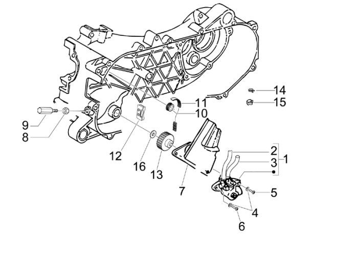 Oil pump Piaggio Liberty 2 stroke