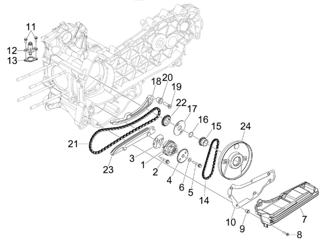 Piaggio MP3 300 ie E4 LT BUSINESS oil pump - SPORT NOABS-ABS 2016 - 2018 (EMEA)
