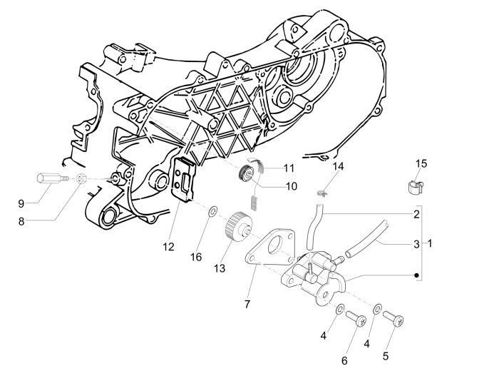 Oil pump Vespa Primavera 2-stroke