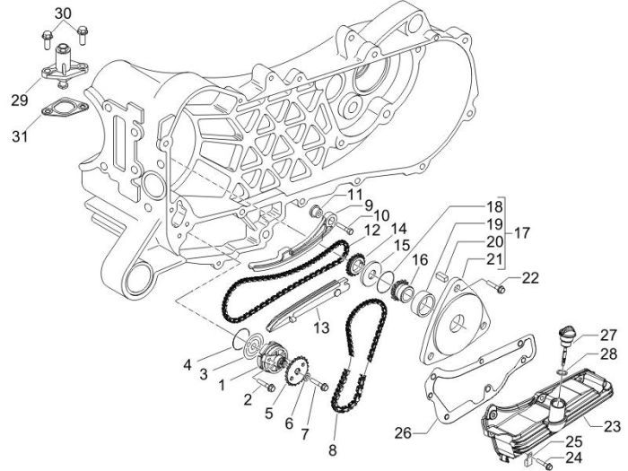 Oil pump Piaggio Fly 4 stroke
