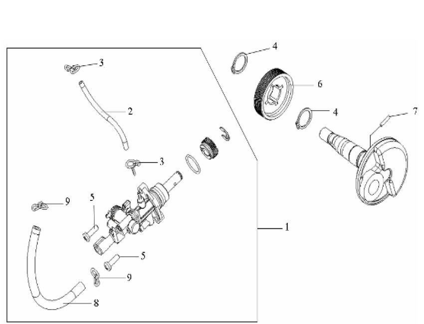 Oil pump Generic Xor blue 2006 2-stroke 25