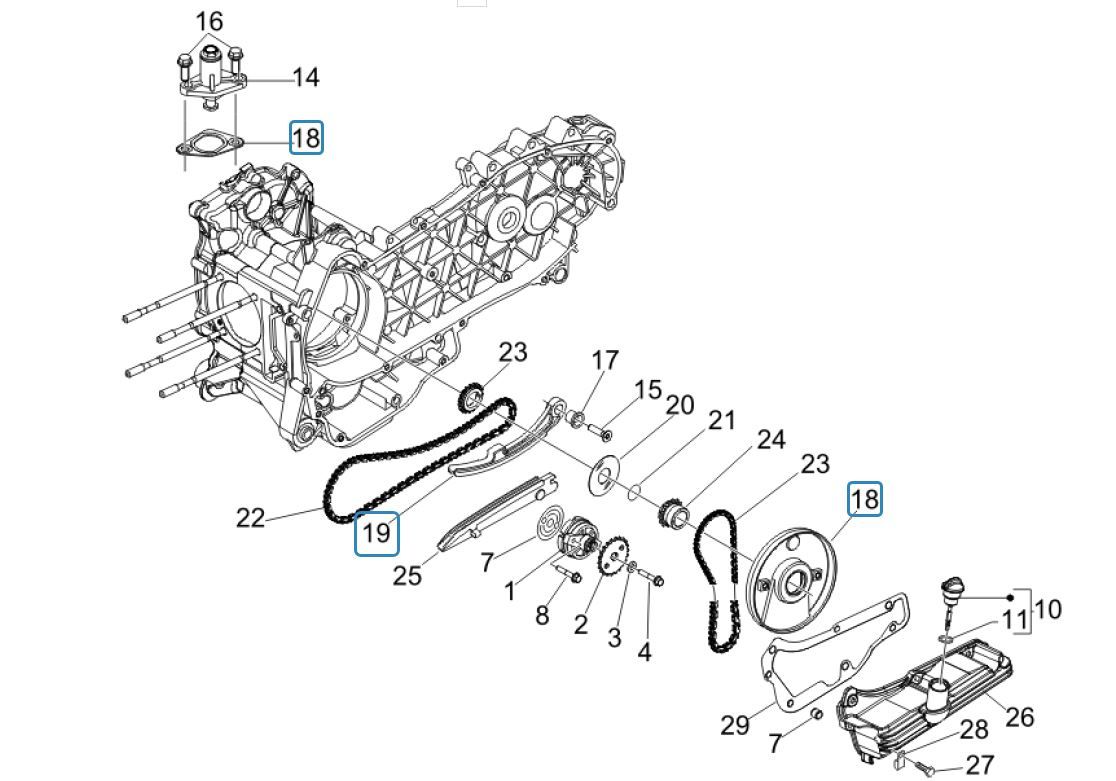 Oil Pump Vespa GTV 250 4T 4V IE