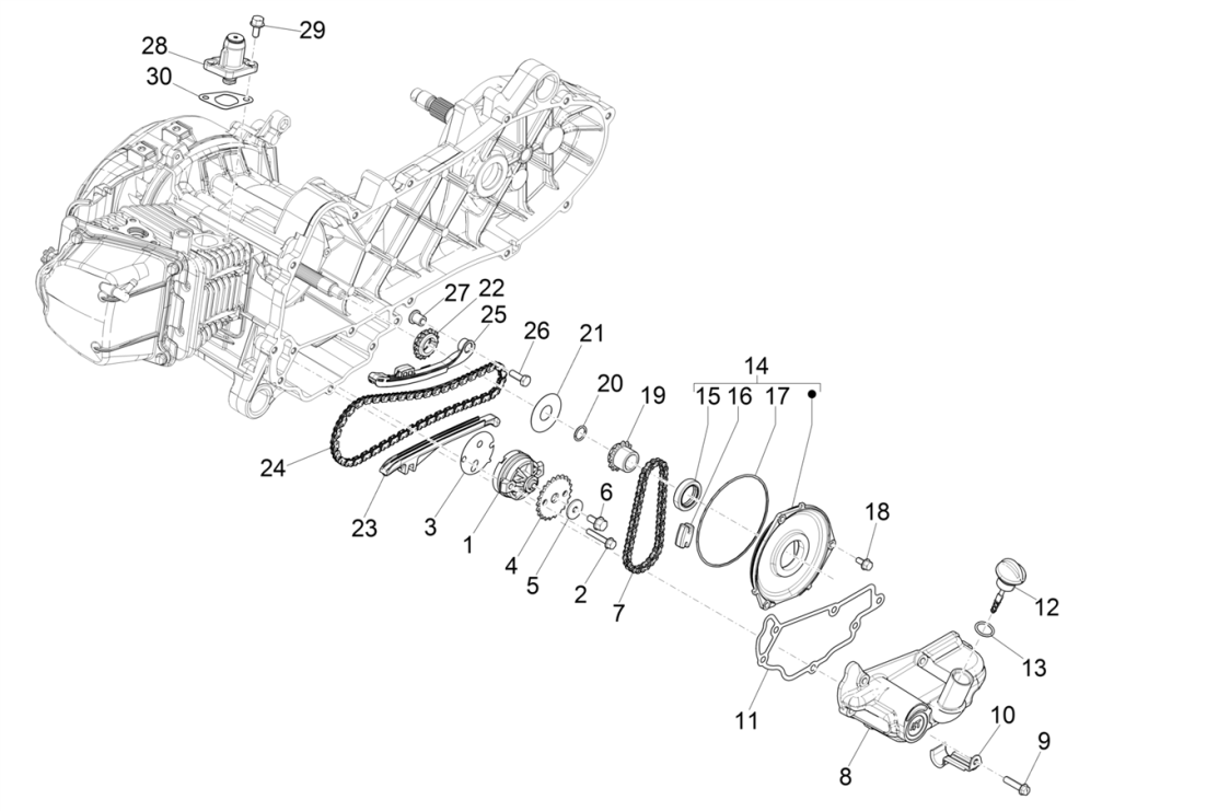 Oil pump Piaggio Liberty 50 4-stroke (IGET Euro 4)