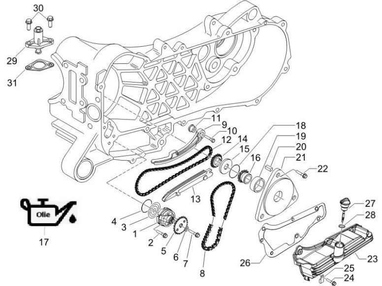 Oil Pump Piaggio Zip 2000 4-stroke AC