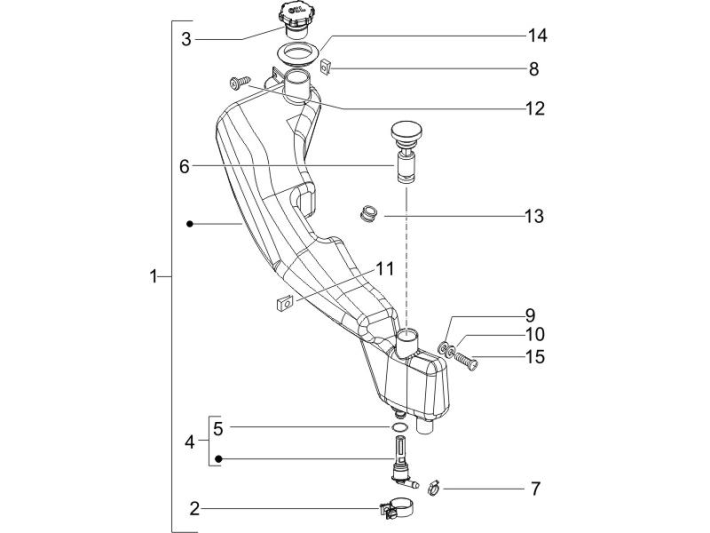 Oil reservoir Piaggio NRG Power DD 2007-2017