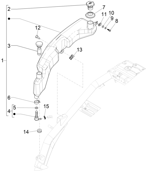 Piaggio NRG Power 50 2-stroke LC Euro 4 oil tank