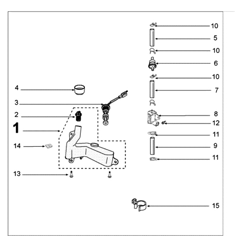 Oil Tank - Oil Pump Dell Orto Peugeot New Vivacity 2-Stroke Dark Blue