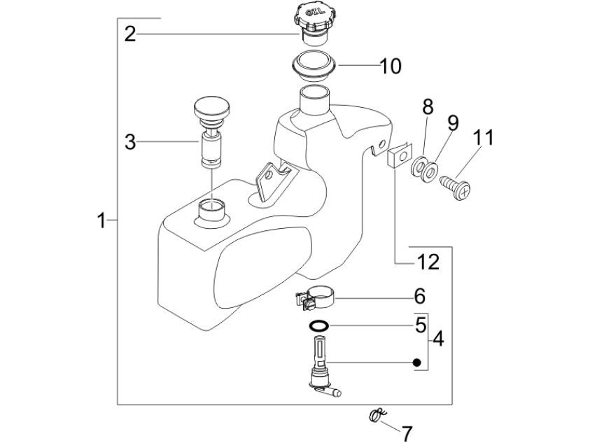 Oil Tank Vespa Lxv 2-Stroke