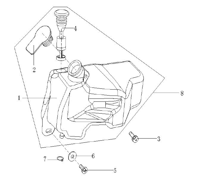 Oil tank Generic Cracker black 2010 2-stroke