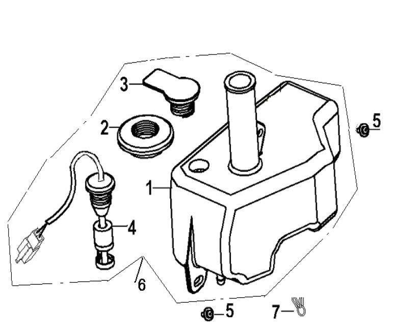 Oil tank Generic Ideo white 2010 2-stroke 25