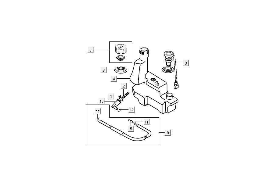 Oil tank Kymco DJ 2-stroke Silver