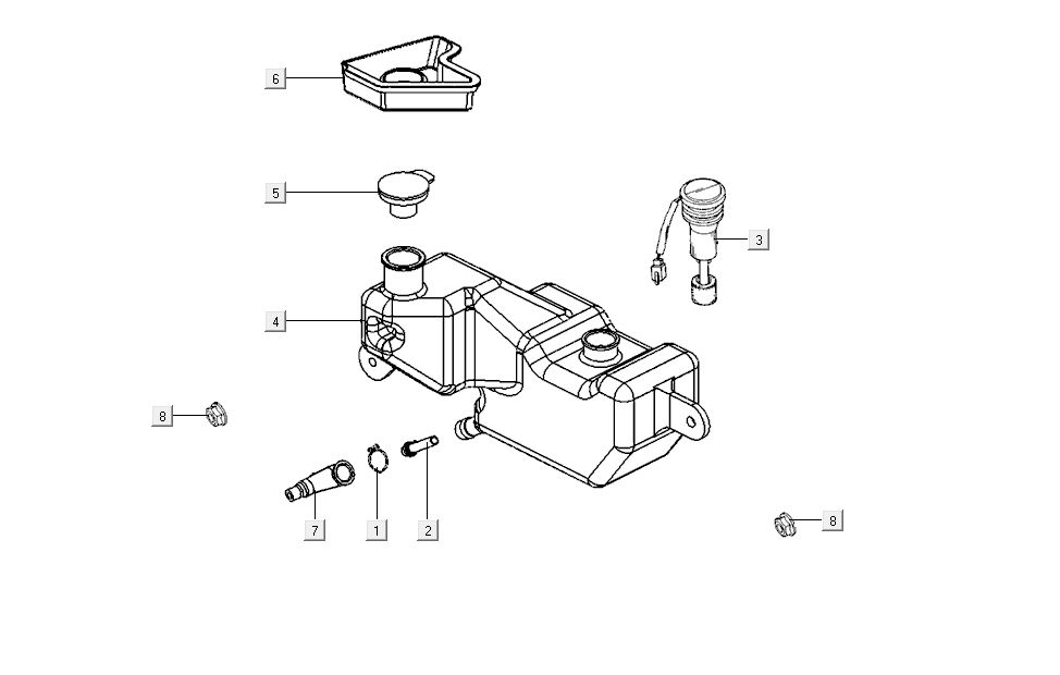 Oil tank Kymco G-Dink 2-stroke Dark Grey