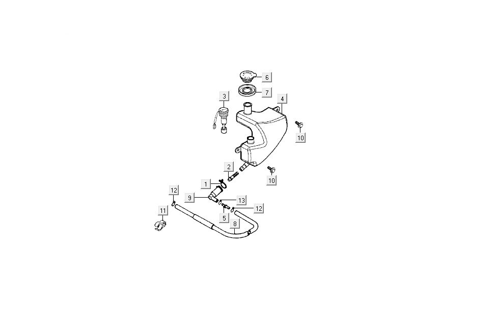 oil tank Kymco Super9 AC 2-stroke nm red