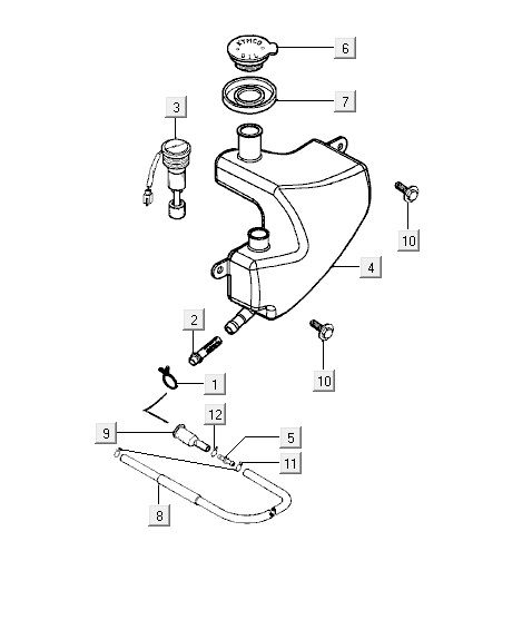 Oil tank Kymco Vitality 2t ac sports stream