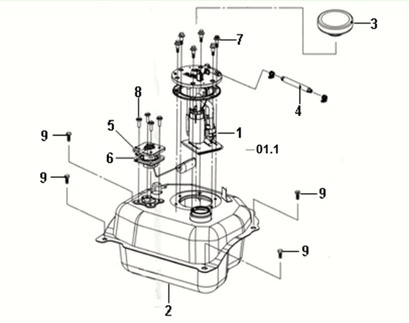 Sym Symphony ST 200I oil tank