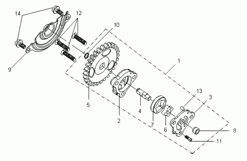 Oil pump SYM VS 125 Euro3