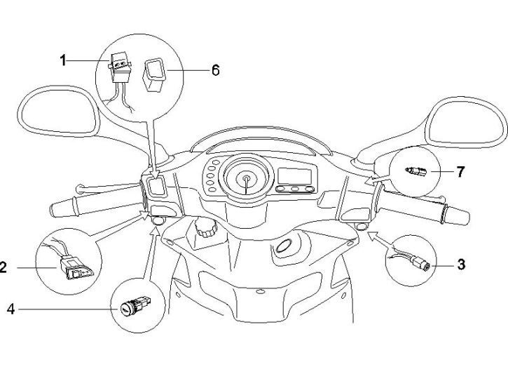 Diverters-Selector s-Push Buttons Gilera Runner 200cc VXR 4-stroke 2006