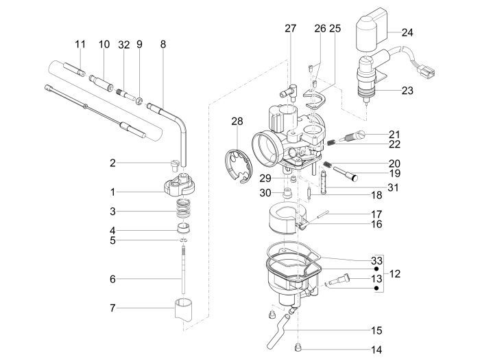Carburetor Parts Vespa Sprint 2-Stroke