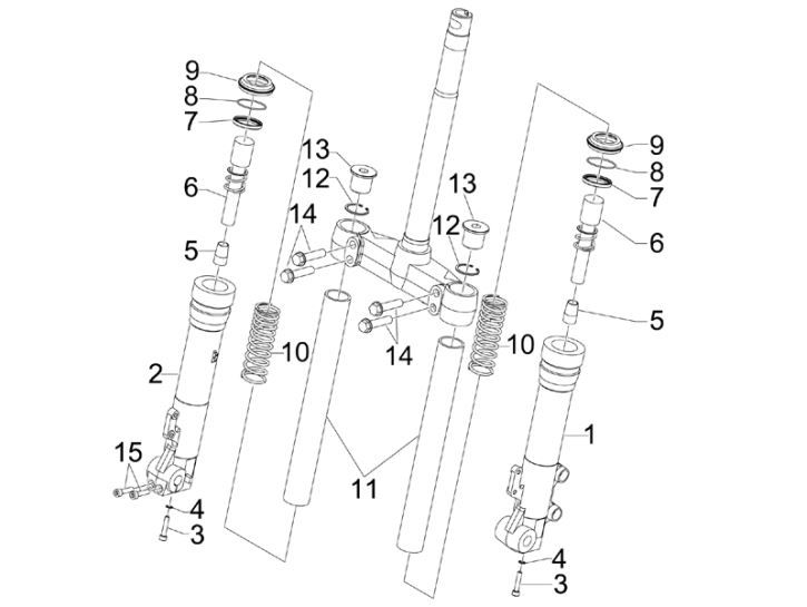 Fork Parts (Kayaba) Gilera Runner 200cc VXR 4-stroke 2006