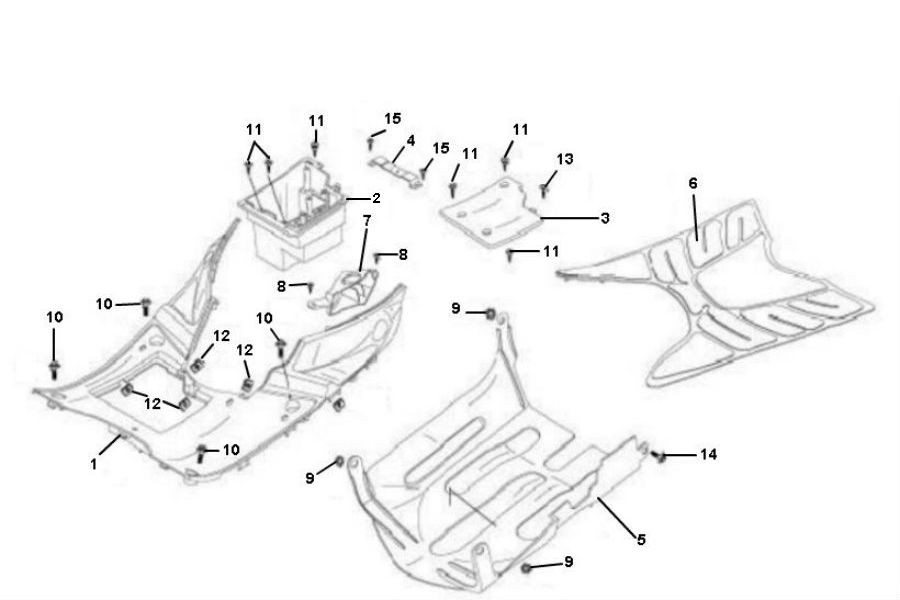 Bottom spoiler - Running board Giantco Sprint 4-stroke