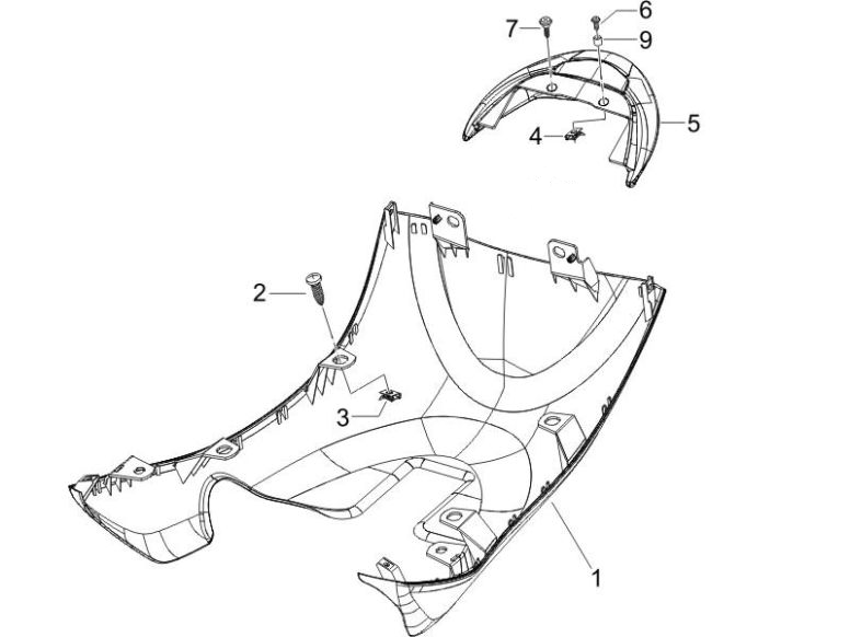 Under spoiler Piaggio Zip 2000 4-stroke AC