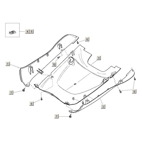Bottom spoiler + Side Screen Aprilia Mojito Custom 2t (Piaggio engine) 2004 - 2010